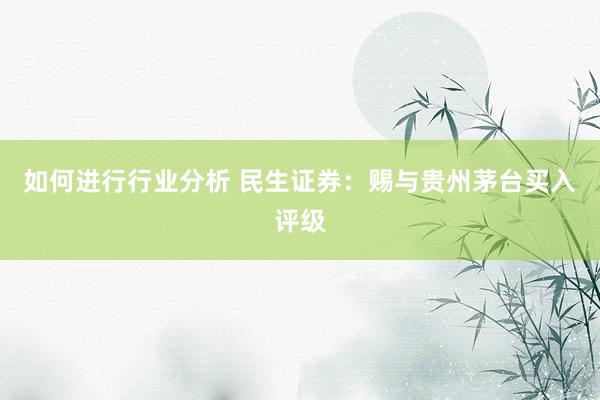 如何进行行业分析 民生证券：赐与贵州茅台买入评级