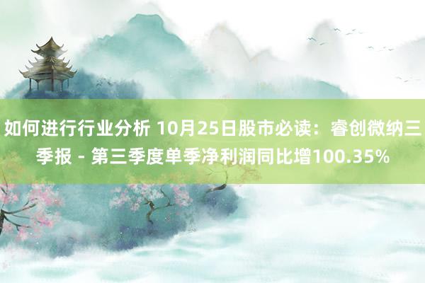 如何进行行业分析 10月25日股市必读：睿创微纳三季报 - 第三季度单季净利润同比增100.35%