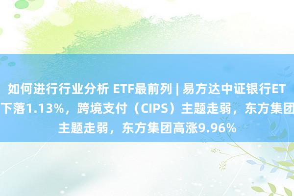 如何进行行业分析 ETF最前列 | 易方达中证银行ETF(516310)下落1.13%，跨境支付（CIPS）主题走弱，东方集团高涨9.96%