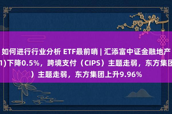 如何进行行业分析 ETF最前哨 | 汇添富中证金融地产ETF(159931)下降0.5%，跨境支付（CIPS）主题走弱，东方集团上升9.96%