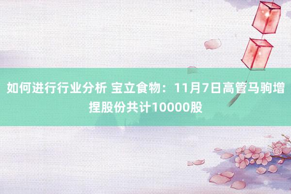 如何进行行业分析 宝立食物：11月7日高管马驹增捏股份共计10000股