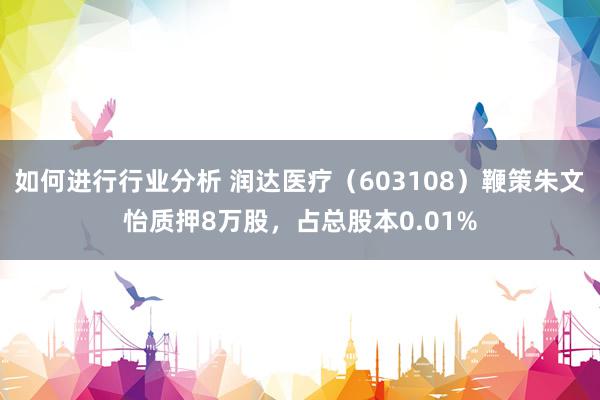 如何进行行业分析 润达医疗（603108）鞭策朱文怡质押8万股，占总股本0.01%