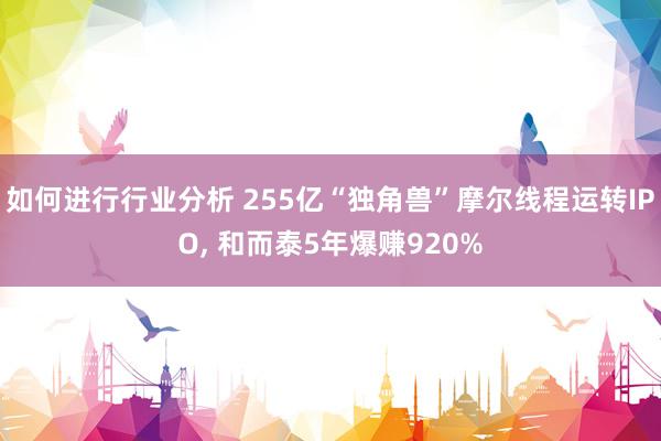 如何进行行业分析 255亿“独角兽”摩尔线程运转IPO, 和而泰5年爆赚920%