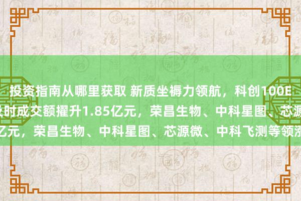 投资指南从哪里获取 新质坐褥力领航，科创100ETF(588190)走高！及时成交额擢升1.85亿元，荣昌生物、中科星图、芯源微、中科飞测等领涨