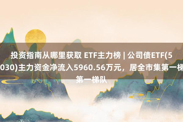 投资指南从哪里获取 ETF主力榜 | 公司债ETF(511030)主力资金净流入5960.56万元，居全市集第一梯队