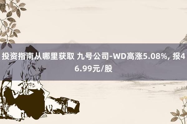 投资指南从哪里获取 九号公司-WD高涨5.08%, 报46.99元/股