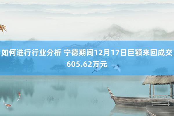 如何进行行业分析 宁德期间12月17日巨额来回成交605.62万元