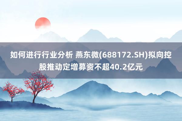 如何进行行业分析 燕东微(688172.SH)拟向控股推动定增募资不超40.2亿元