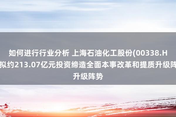 如何进行行业分析 上海石油化工股份(00338.HK)拟约213.07亿元投资缔造全面本事改革和提质升级阵势