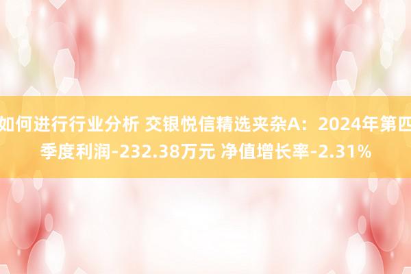 如何进行行业分析 交银悦信精选夹杂A：2024年第四季度利润-232.38万元 净值增长率-2.31%