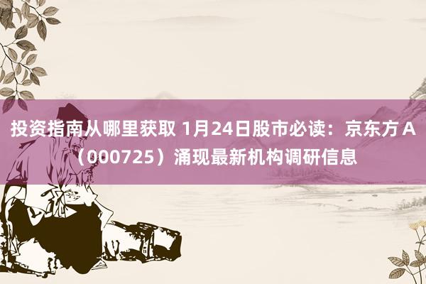 投资指南从哪里获取 1月24日股市必读：京东方Ａ（000725）涌现最新机构调研信息