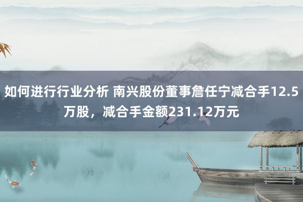 如何进行行业分析 南兴股份董事詹任宁减合手12.5万股，减合手金额231.12万元