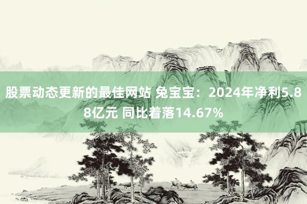 股票动态更新的最佳网站 兔宝宝：2024年净利5.88亿元 同比着落14.67%