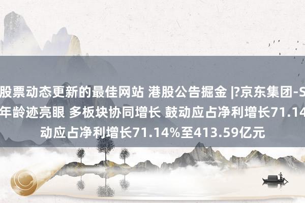 股票动态更新的最佳网站 港股公告掘金 |?京东集团-SW(09618)2024年龄迹亮眼 多板块协同增长 鼓动应占净利增长71.14%至413.59亿元